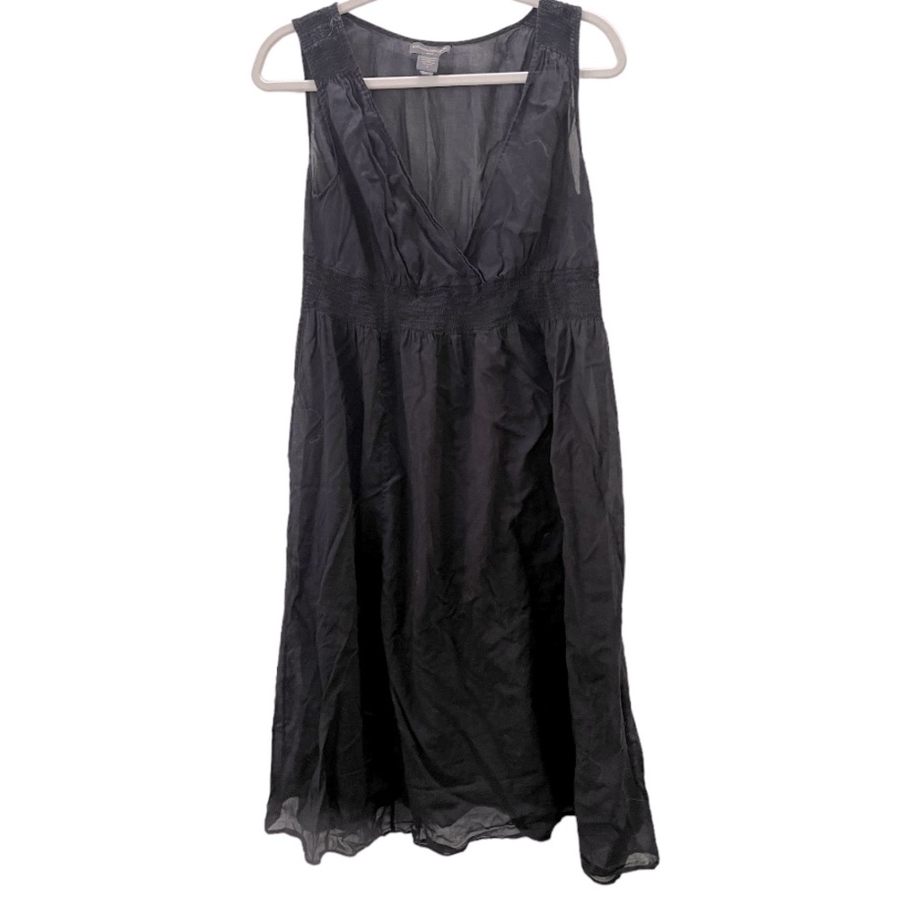 Banana Republic Black 100% Cotton Lightweight Beach Cover Up Dress